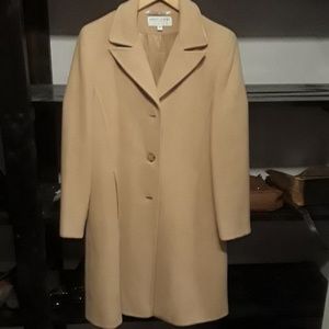 Larry Levine tan wool trench